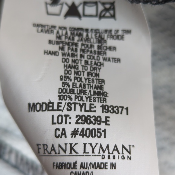 Frank Lyman Black White Houndstooth Open Front Sweater Blazer - Picture 13 of 13